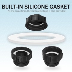 IBC Tote Adapter 275-330 Black handle brass valve, valve