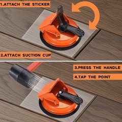 REXBETI Floor Gap Fixer Tool, Plank Repair Kit, 45°Striking Face, Orange