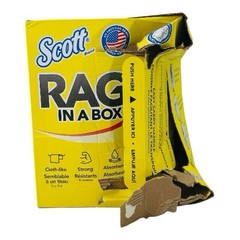 200 Rags Scott Rags in a Box 9″ x 12″ White 150 sq ft Total