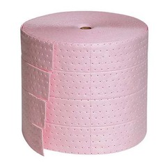 Pig Mat343 Sorbent Roll, 19 Gal, 15 In X 150 Ft, Universal, Pink, Polypropylene