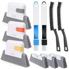 Black White Window Track Cleaner Set Groove Cleaning Brush Tools