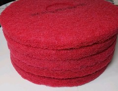 Lot of 5 Red Floor Buffer Scrubbing Pads 12″ Round Cleaning Polishing Machine