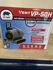 B-Air 1/2 HP Air Mover Stackable Carpet Dryer Floor Blower Fan w/ Handle Grey