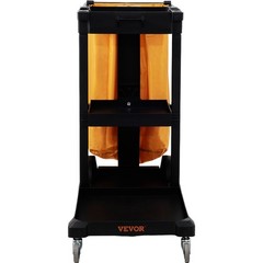 VEVOR Janitorial Trolley Cleaning Cart with PVC Bag for Housekeeping Office