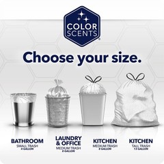Color Scents Medium Trash Bags – 8 Gallon 200 Total Bags 8 Packs Of 25 Count