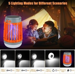 Solar USB Bug Killer Lamp 2PCS – Mosquito Trap, Outdoor/Garden Electronic Zapper