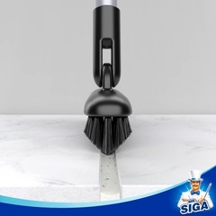 MR.SIGA Heavy Duty Grout Scrub Brush with Long Handle, Shower Floor Scrubber …