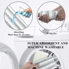 12 Pack Microfiber Mopping Pads Compatible with 12 Count, White and Gray