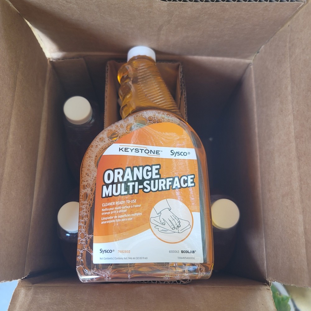 [Lot of 4] Ecolab Orange Multi-Surface Cleaner 6100063 Industrial Commercial