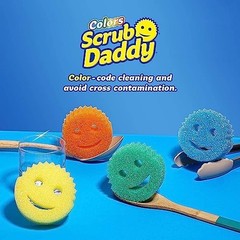 Scrub Daddy 8 Sponge Set, Colors, Scratch-Free Sponges for Dishes & Orange