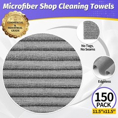 HOMERHYME Microfiber Cleaning Cloth,150 Pack Grey 150 Pack,