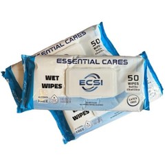 Wet Wipes with Aloe, Lanolin and Vitamin E, Alcohol Free 9″x13″ 50ct/pk (2Packs)
