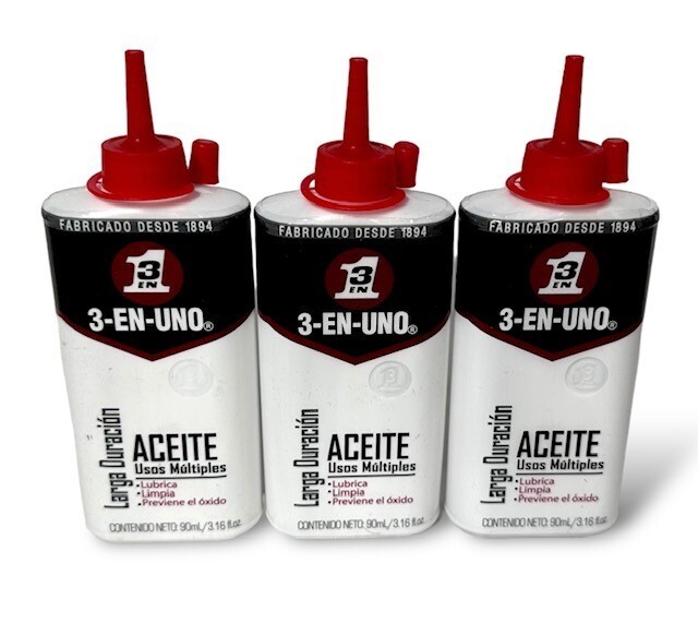 3 IN ONE Multi purpose Oil Long Lasting Lubricant Precision Drip 3oz ( 3 Pack )