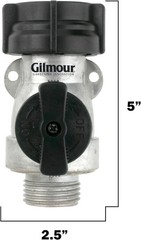 Gilmour Garden Hose Shut Off Valve, Durable Metal Full Flow Water Off…