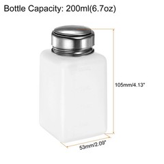 HARFINGTON Solvent Alcohol Dispensers 200ml(6.8oz) Push 6.8 Ounces, White