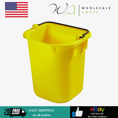 Heavy-Duty Cleaning Pail 5-Quart Yellow Utility Bucket For House Cleaning