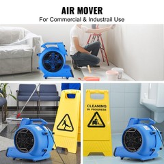 VEVOR Floor Blower Fan Air Mover 2600 CFM 3-Speed 1/2 HP Floor Carpet Dryer