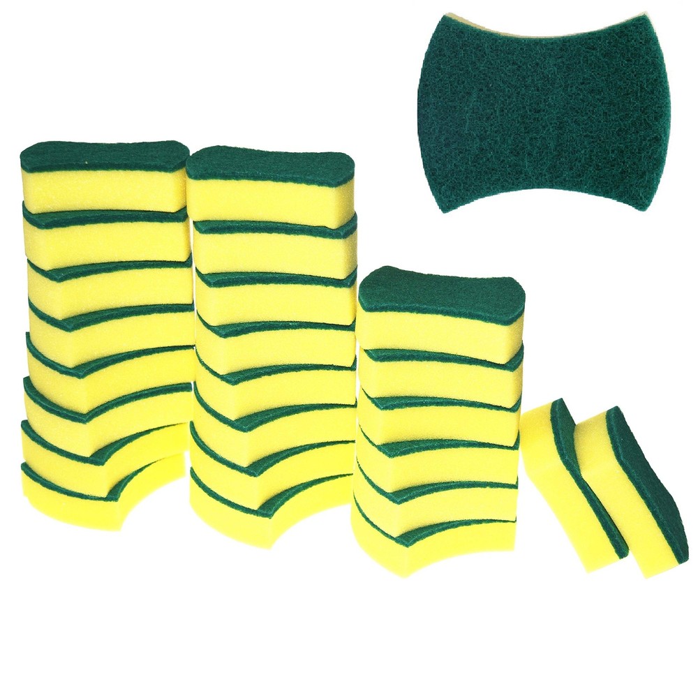 Kitchen Cleaning Sponge,Eco Non-scratch for 24 Count (Pack of 1), 24pcs