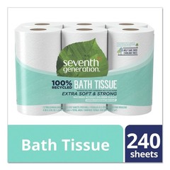 Seventh Generation 13733PK 100% Recycled Bathroom Tissue – White (12 RL/PK) New