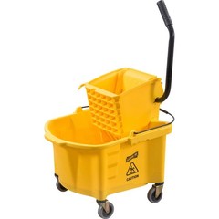 Genuine Joe GJO60466 Splash Guard Mop Bucket and Wringer, 6.5 Gallon Capacity