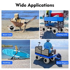 9 Balloon Wheels 2 Pack 0.78in Inner Dia Beach Sand Tires Kayak Cart 4.5in Thick