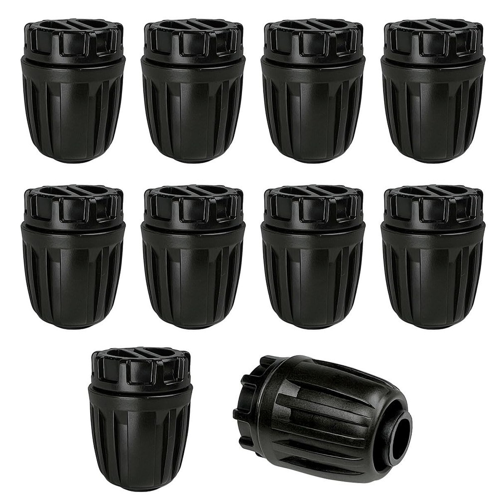 1/2 Inch Drip Irrigation Fittings End Caps, 10 Pack Plugs inch, Black