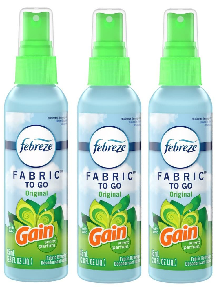 Febreze To Go Fabric Refresher 2.8 Ounce Spray, Gain Fl Oz (Pack of 3)
