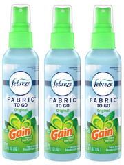 Febreze To Go Fabric Refresher 2.8 Ounce Spray, Gain Fl Oz (Pack of 3)