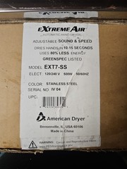 American ExtremeAir EXT7-SS Automatic Surface Mount Stainless Steel Hand Dryer