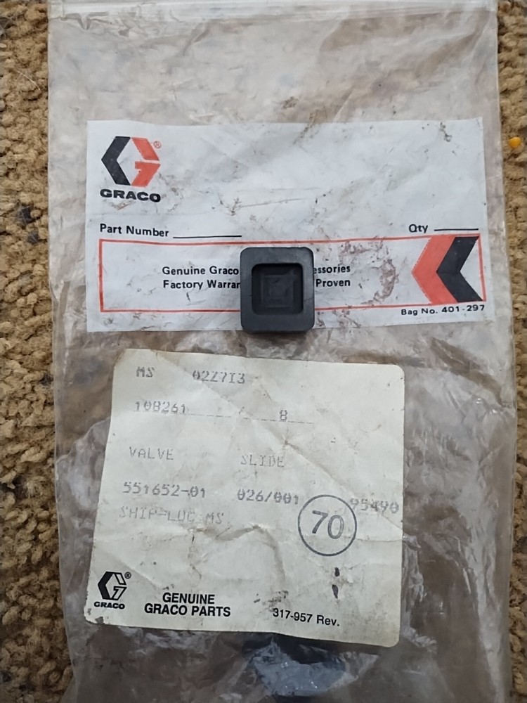 Graco 108261. 108-261 Valve Slide