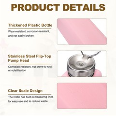 500ml/16.9oz Solvent Alcohol Dispenser for Acetone Cleanser, Pink