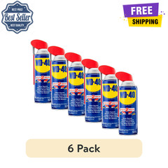 6Pack WD-40 Multi-Use Lubricant Spray w/ Smart Straw 12 oz, Rust Stop Protectant