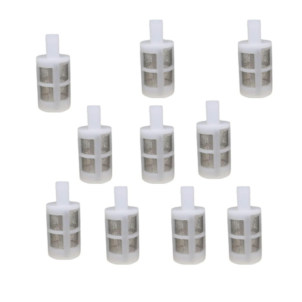 10 Pcs White Household Hose Filters 8mm Water Pump Stainless Brown