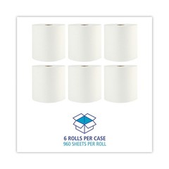Boardwalk 35XTRA 8″ x 800′ 1-Ply Xtra Roll Towels – White (6/Carton) New