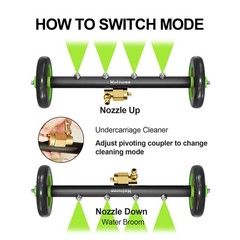 Heliwoo Undercarriage Pressure Washer Attachment 16 Inch Power 16 Inch, Green
