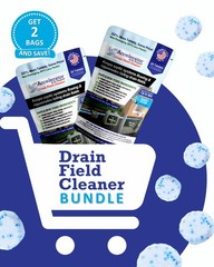 2-Pack Value BUNDLE of Drain Field Bundle, White with Blue Specks