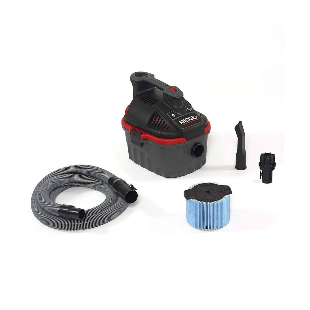 RIDGID 50313 Model 4000RV 4-Gallon Portable Wet and Dry Compact Vacuum Cleane…