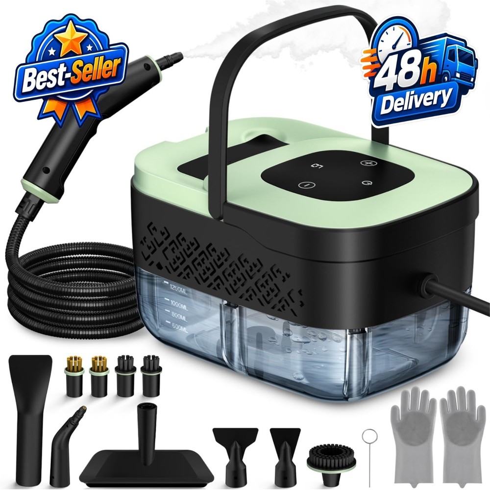 WSRYYCC Portable Steam Cleaner with 16 Accessories, 15s Heat-Up