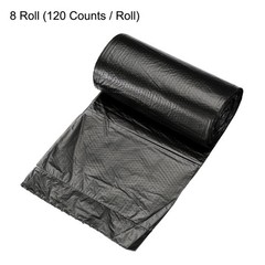 8 Rolls / 240 Counts Small Trash Bags 0.5 Gallon Garbage Bags Black