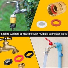 NBRINGO 258 PCS Faucet Washers Assorted Kit – 32 Sizes Plumbing 32, Black