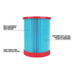 Milwaukee Tool 49-90-1978 Large High Efficiency Filter For M18 Fuel Wet/Dry