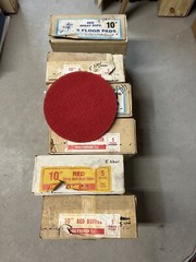 24 Floor Maintainer Red Buffer Polyester Pads, 10 inch, Buying The Lot $30.00