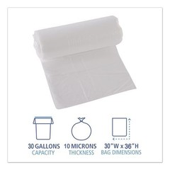 Boardwalk Can Liners, 30 gal, 30″ x 36″, Perforated Roll, 25/Roll, 40 Rolls/CT