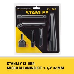 Stanley 13-1584 Micro Cleaning Kit Vacuum Attachments for Wet/Dry Black