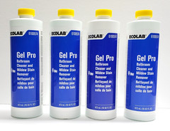 Ecolab Gel Pro **4 BOTTLES** Bathroom Cleaner Mildew Stain Remover 16oz 6100574