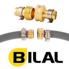 2 Set Brass Garden Hose Repair Connector Kit with 2 Set, Fit for 5/8″ hose