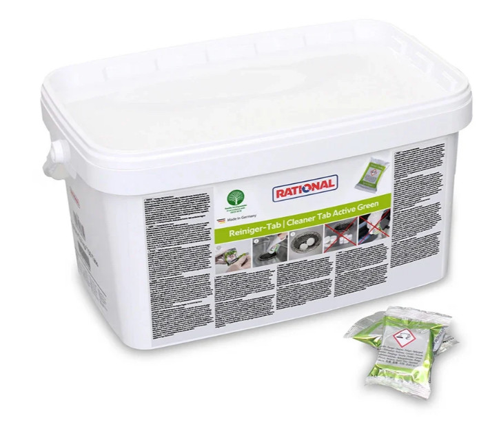 NEW Rational 56.01.535 Active Green Cleaner Tabs 150 Saches Pack 5.25 Kg Bucket
