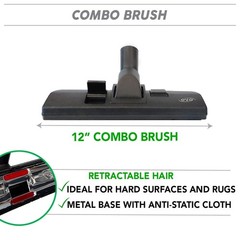 OVO Central Vacuum Garage Kit, with 30ft Straight air Hose, 12’’ Kit B, Gray