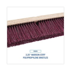 Boardwalk 20324 Floor Brush Head 3 1/4 Maroon Stiff Polypropylene 24 Bwk 20324
