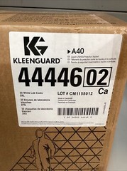 30ct Kleenguard A40 44446 3XL PPW , White , Lab Coats.unisex.